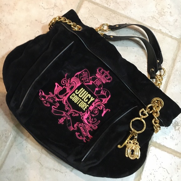 Juicy Couture black and pink purse